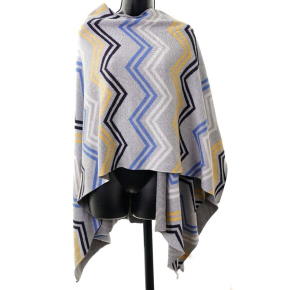 Talbots Chevron Wrapped Cardigan Cotton Blend Women's One Size Shawl Wrap - Picture 4 of 12